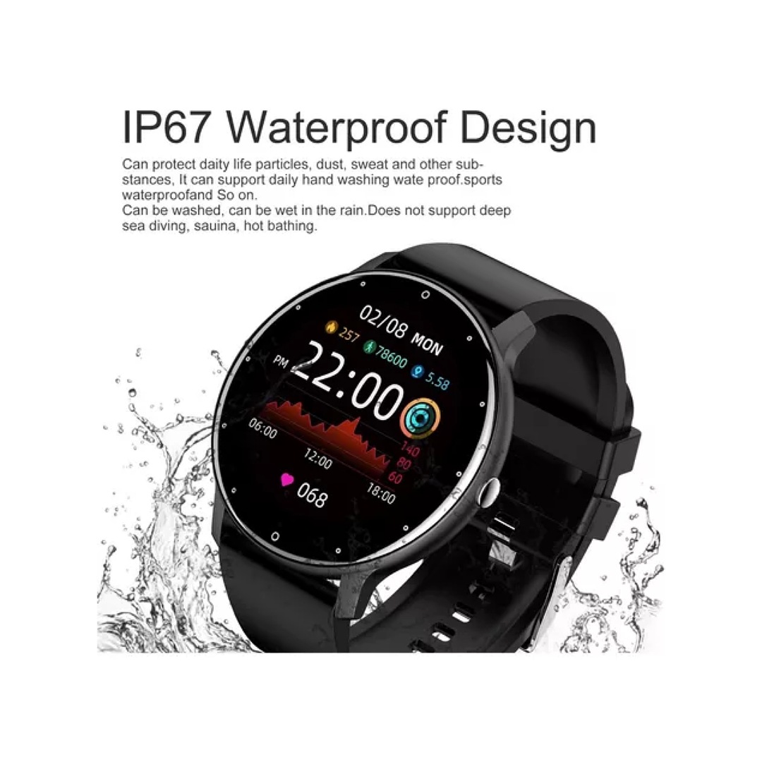 Reloj Inteligente Deportivo Impermeable Con Bluetooth, Negro