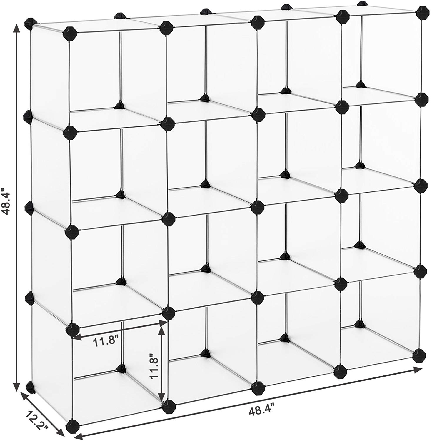 Estante 15 Cubos De Plástico Repisas Organizador Multi Usos