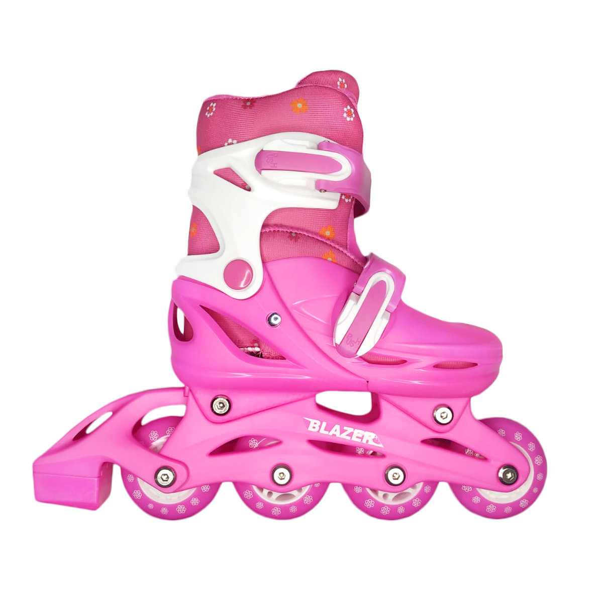 Equipo de Patinaje Infantil LED Rosa y Blanco con Mochila y Protecciones