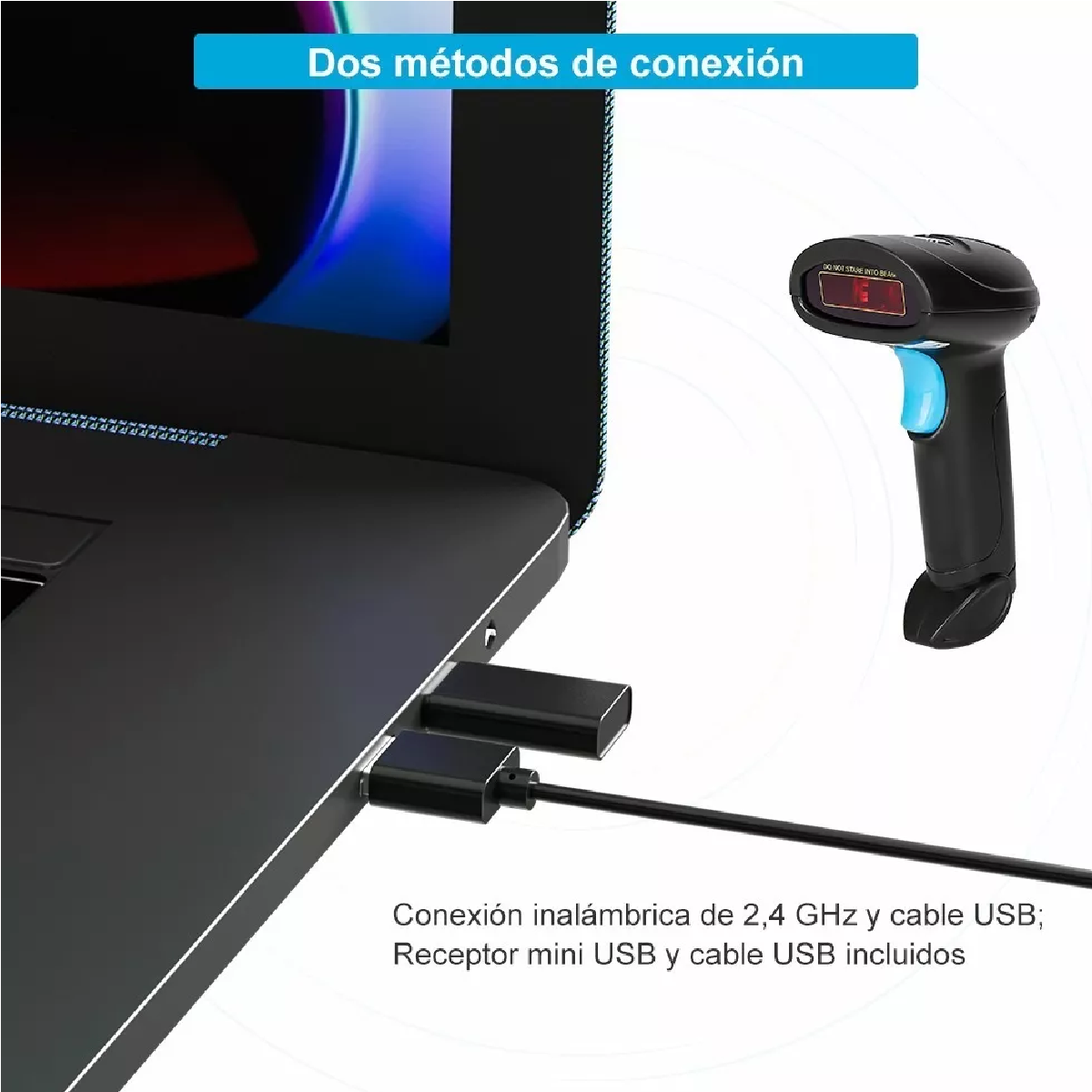 Lector Codigo De Barras Inalambrico 1d Lector Usb