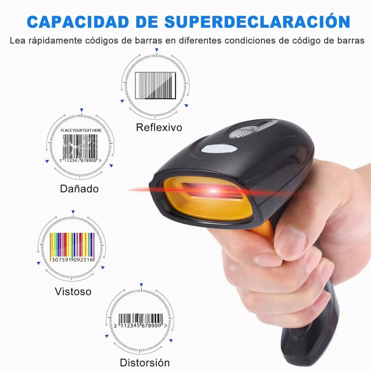 Lector Codigo De Barras Láser Punto Venta Escaner 1d Con Usb
