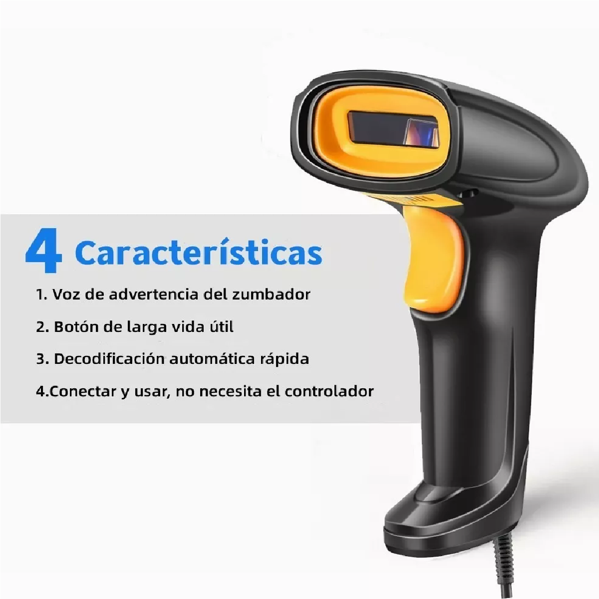 Lector Codigo De Barras Láser Punto Venta Escaner 1d Con Usb