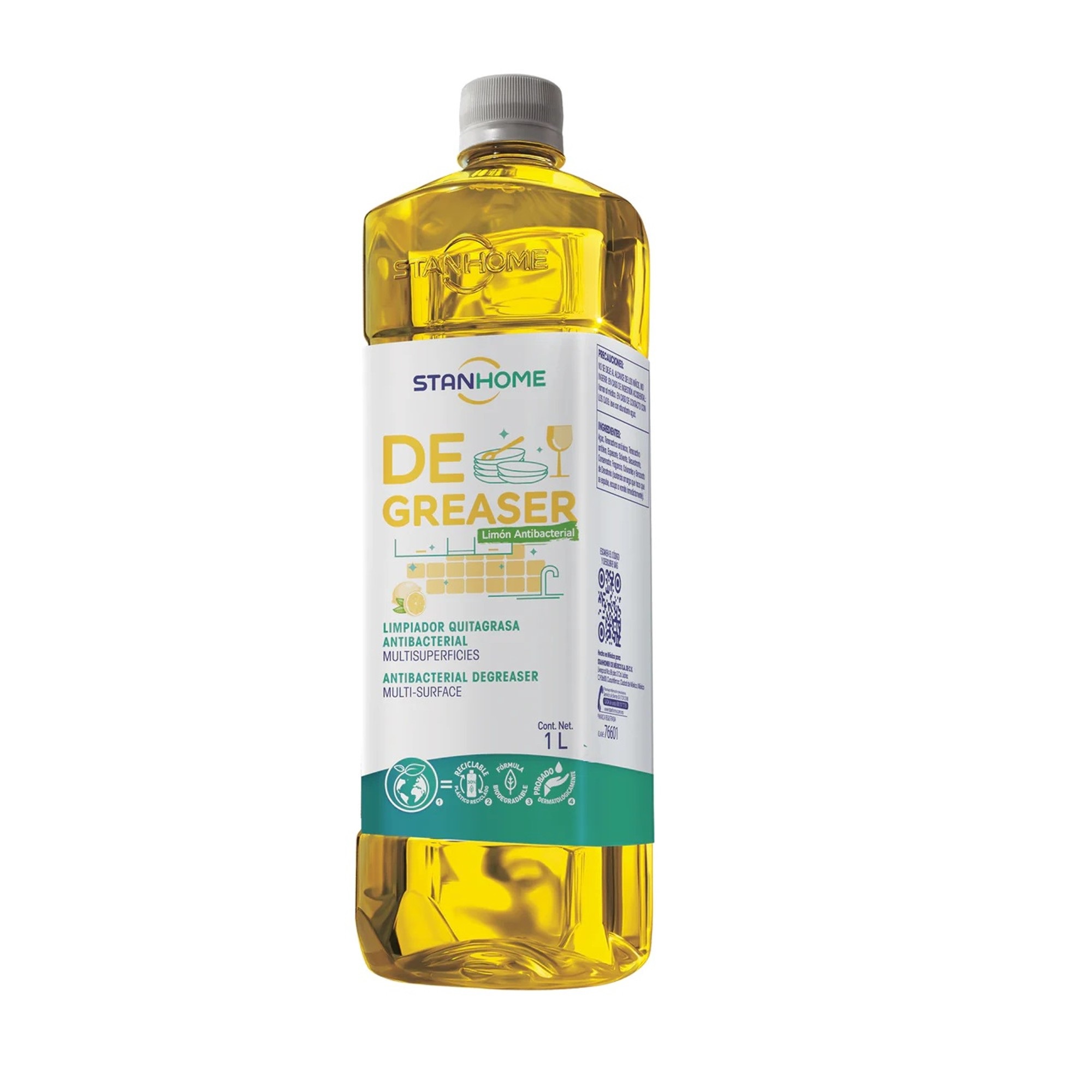 Limpiador Quitagrasa Antibacterial Limon Degreaser Stanhome