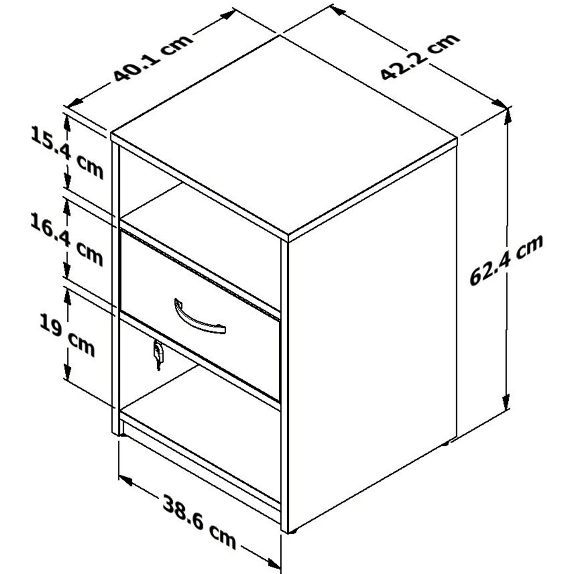 Buró Con Llave 1 Cajón Playcon Color Negro Tzalam