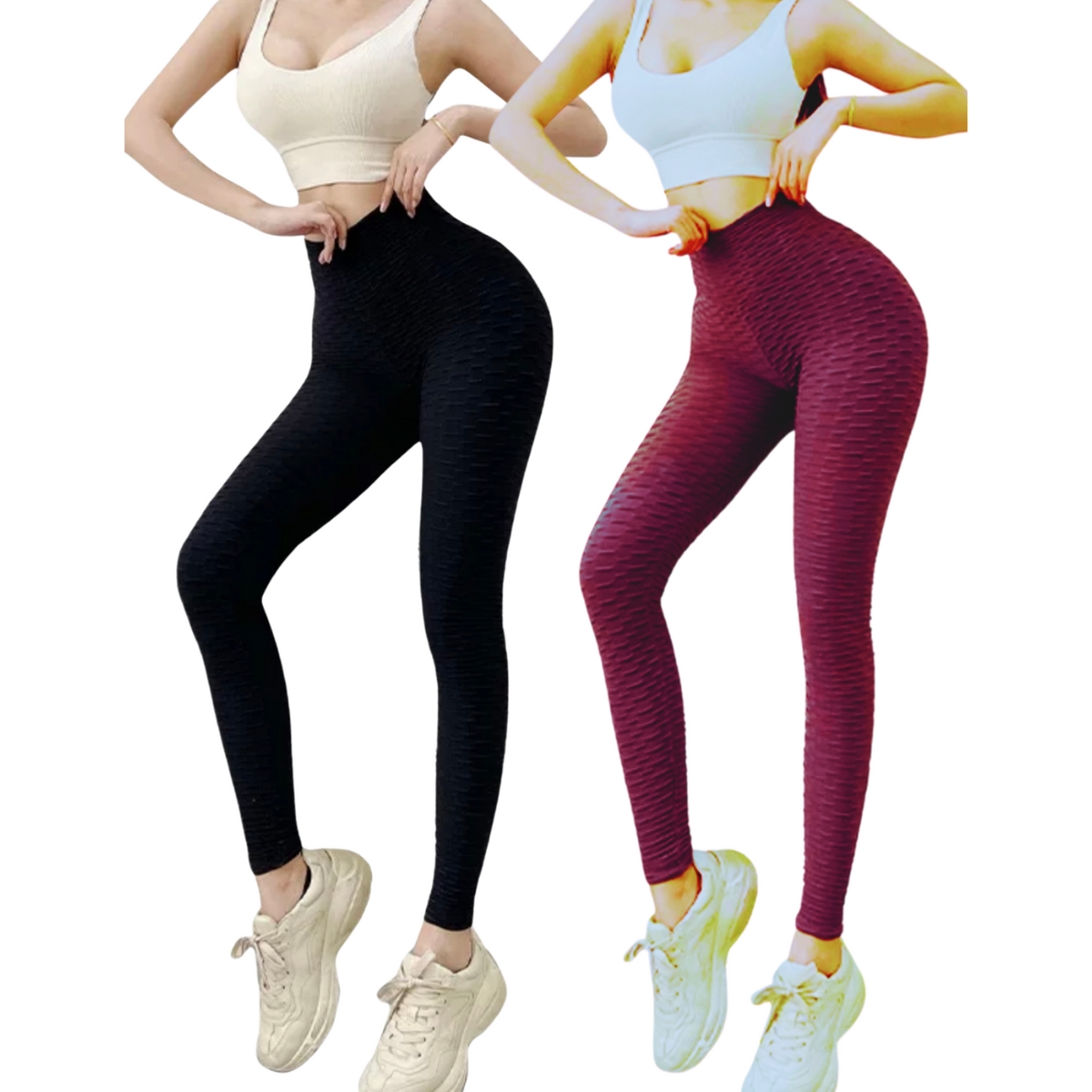 Pack 2 Mallas Levanta pompa Leggins Mujer Gym Casual Mayones 