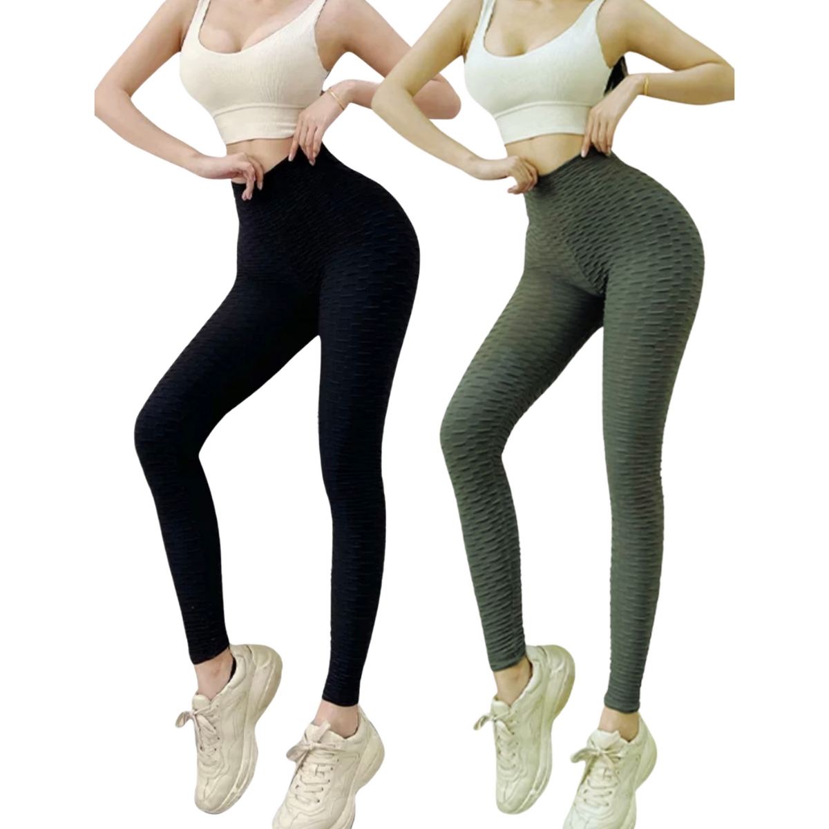 Pack 2 Mallas Levanta pompa Leggins Mujer Gym Casual Mayones 