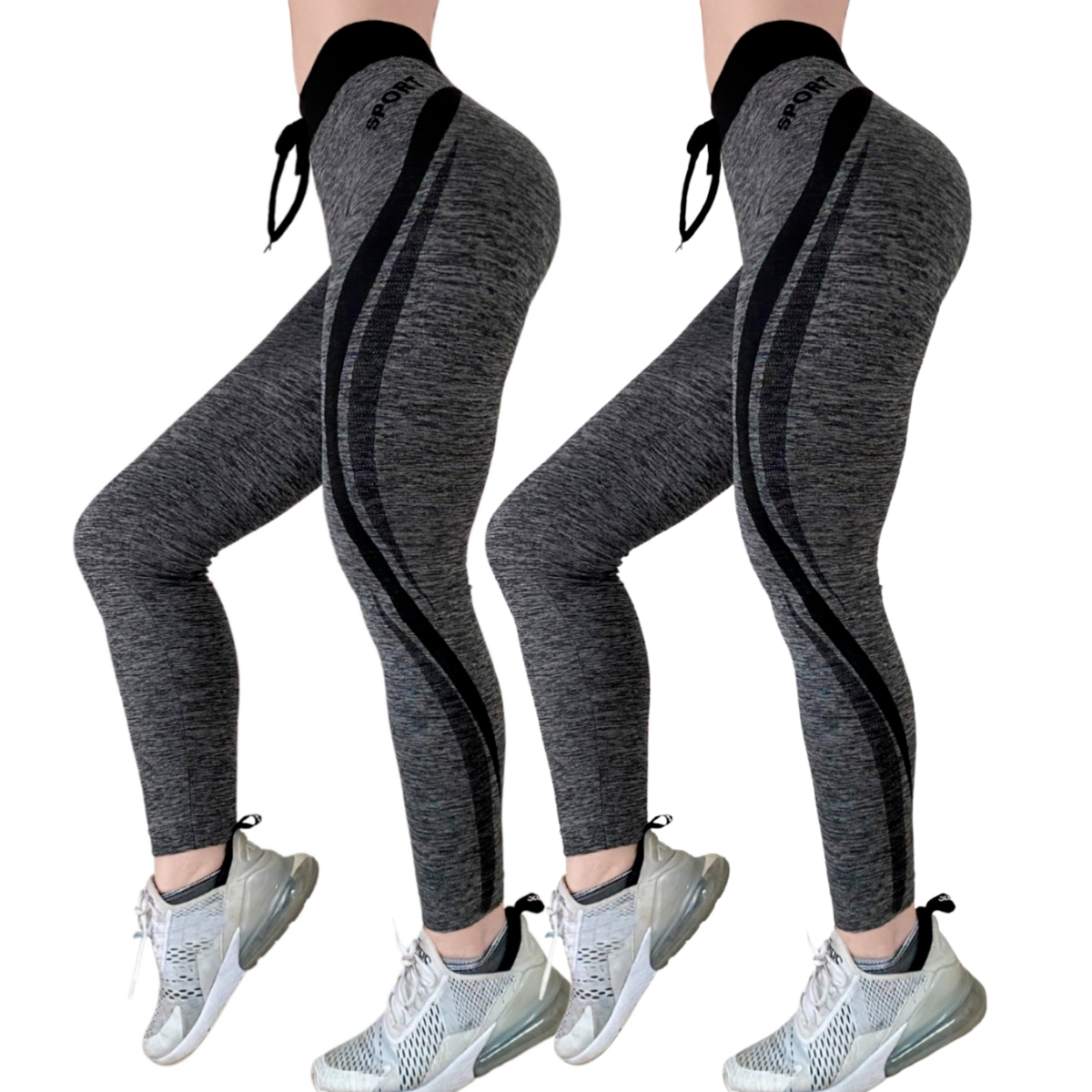 Pack de 2 Mallas Afelpadas Lycra Leggins Mujer Mayon Talle Alto