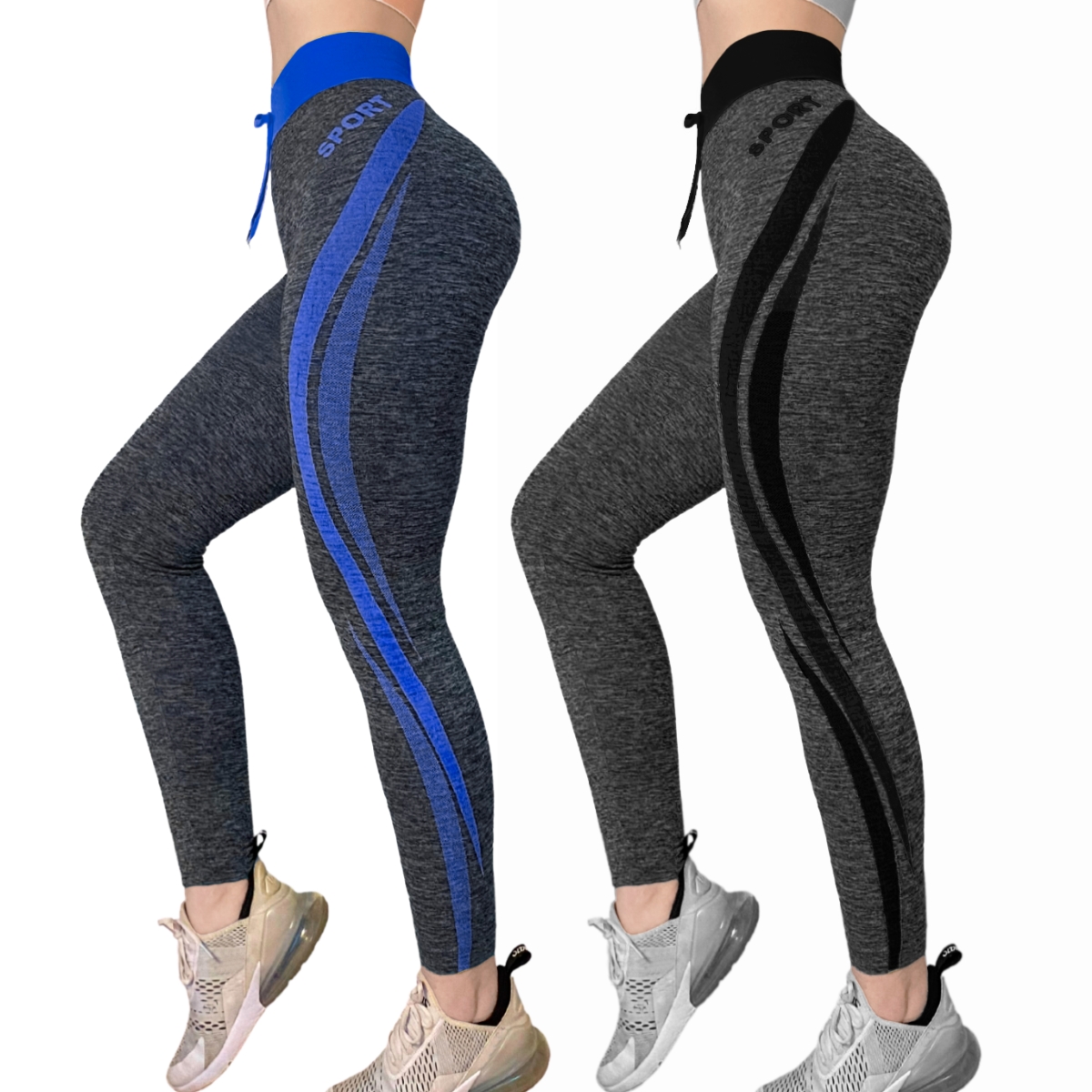 Pack de 2 Mallas Afelpadas Lycra Leggins Mujer Mayon Talle Alto