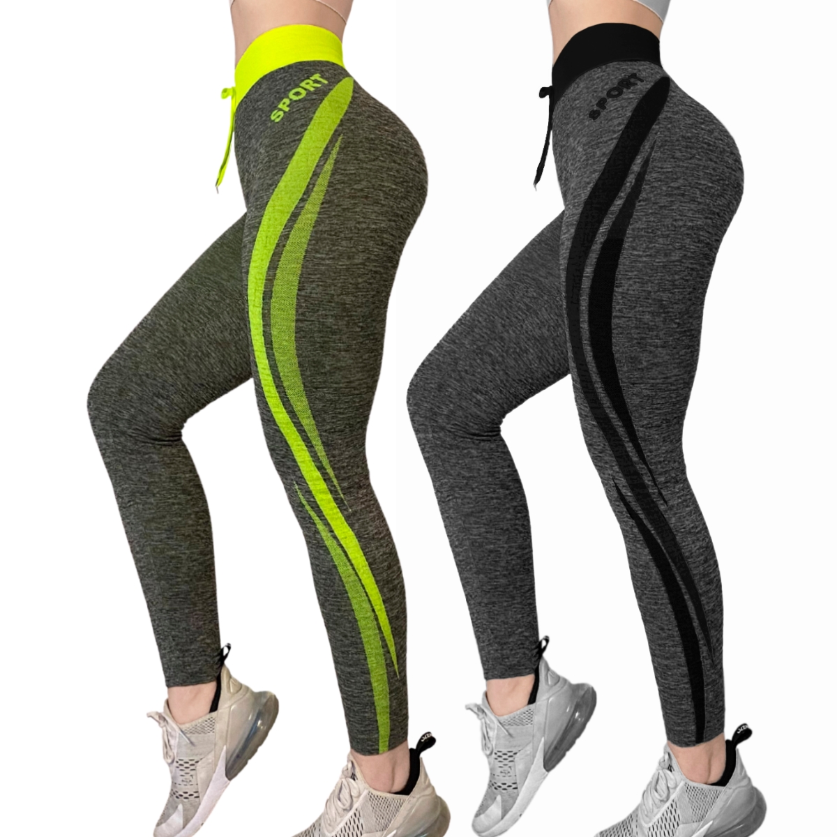 Pack de 2 Mallas Afelpadas Lycra Leggins Mujer Mayon Talle Alto