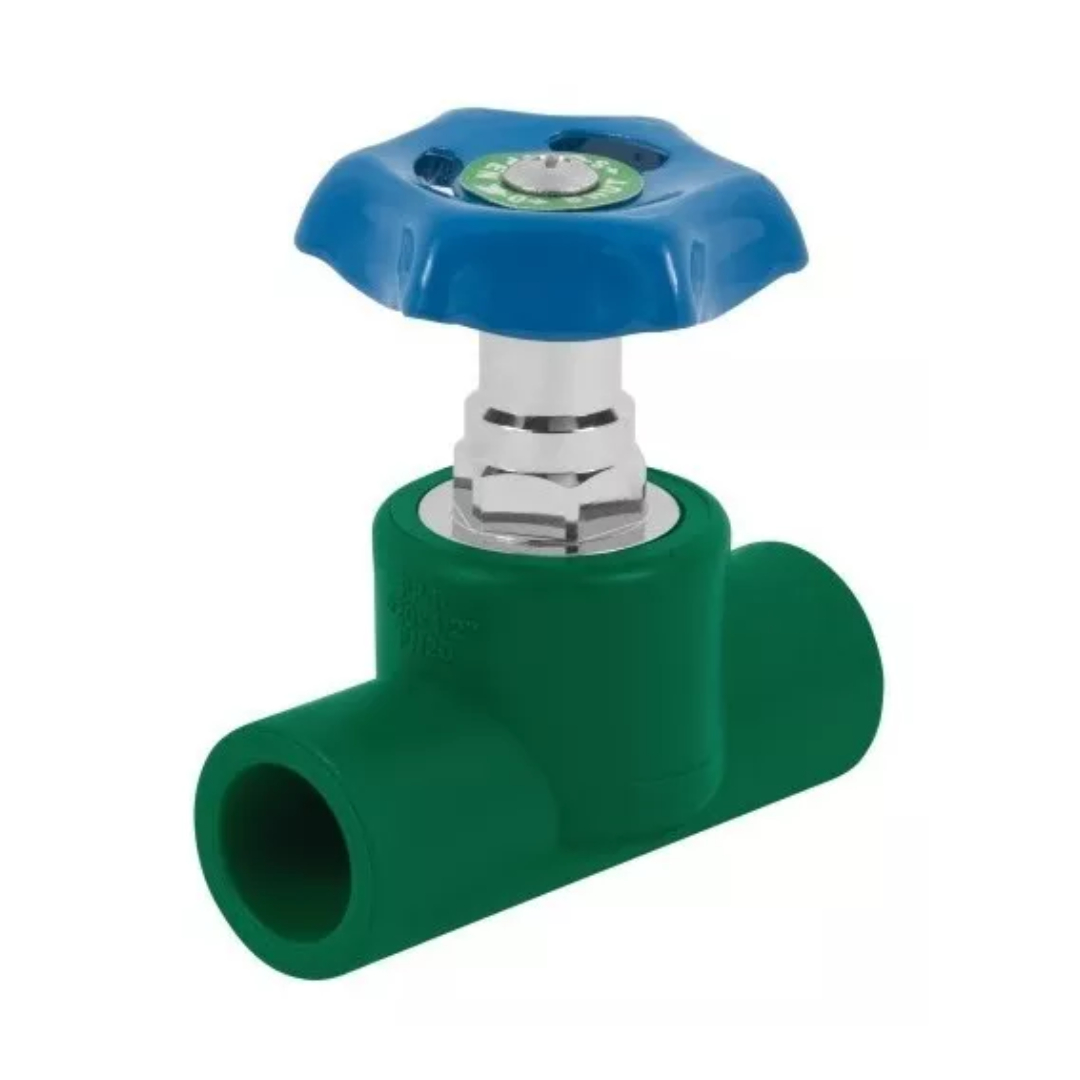 Válvula De Globo De Ppr 1/2 Con Maneral De Acero
