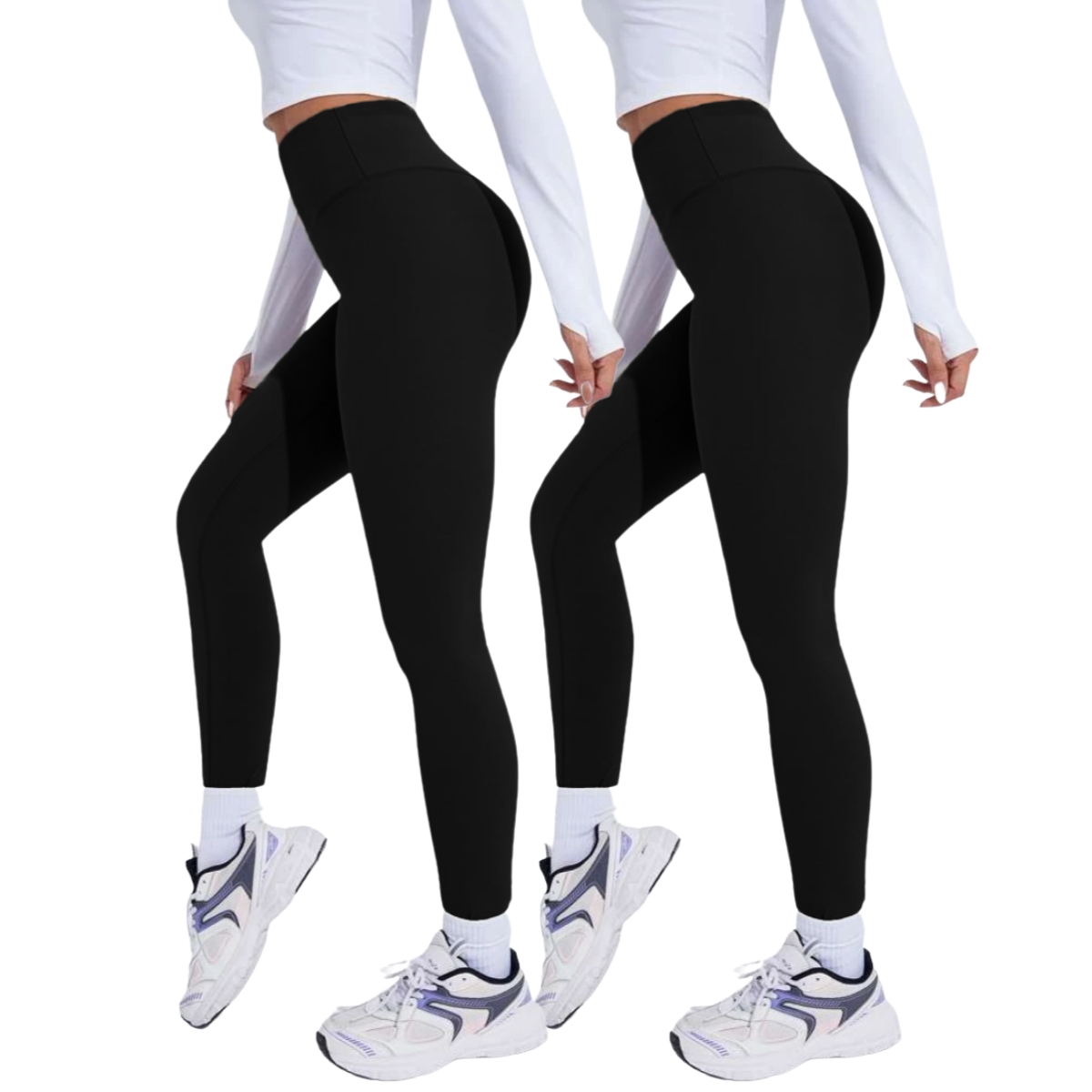 Pack de 2 Mallas Lycra Leggins Mujer Gym Casual Mayon Afelpada 