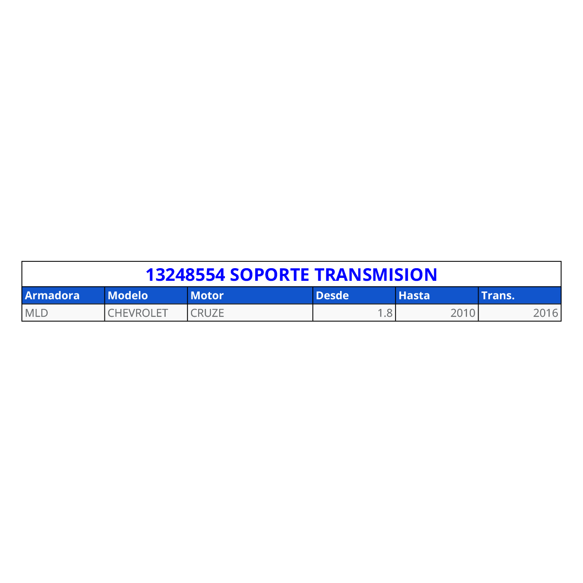 Soporte izquierdo para  transmisión automática GM parts original para : Chevrolet Cruze 2010-2016