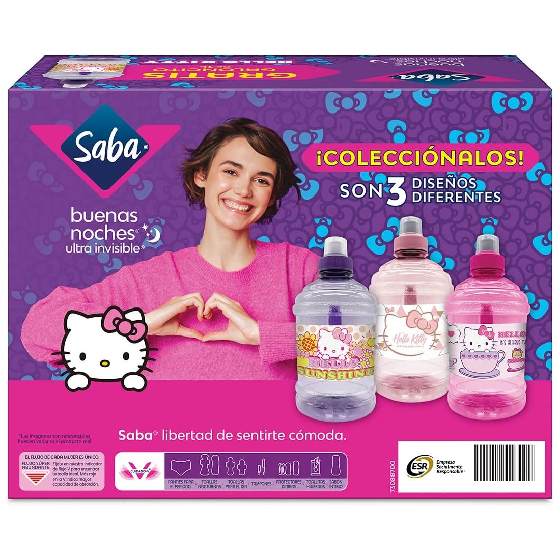 Toallas Femeninas Saba Ultra Invisible 30 Piezas + 1 Galoncito