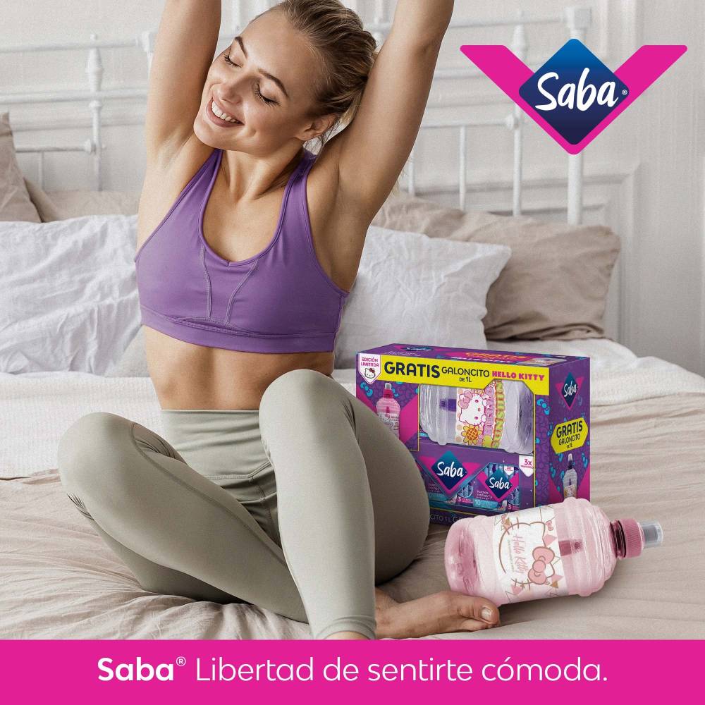 Toallas Femeninas Saba Ultra Invisible 30 Piezas + 1 Galoncito
