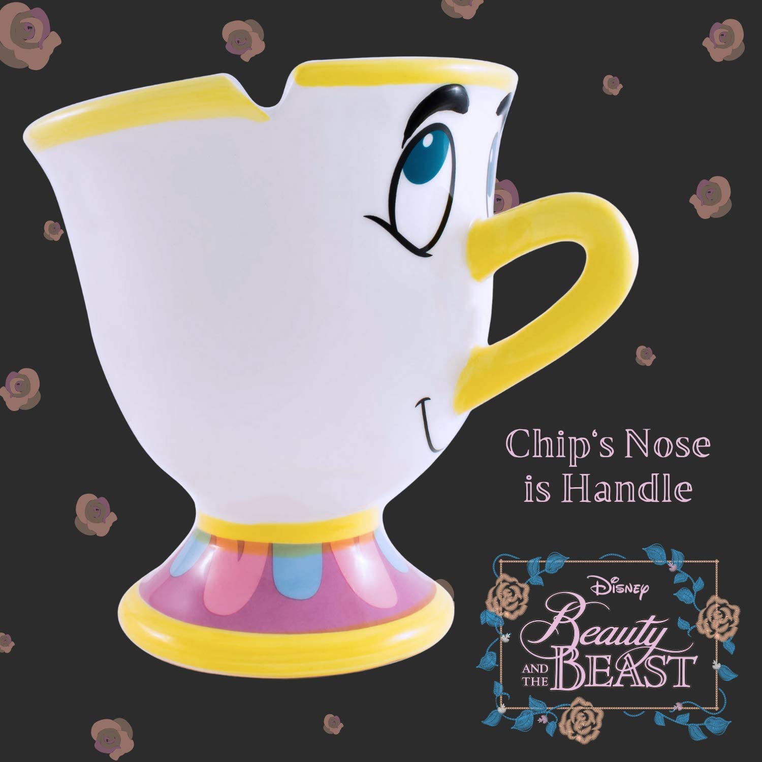 Disney Taza Chip Mug, La bella y la bestia