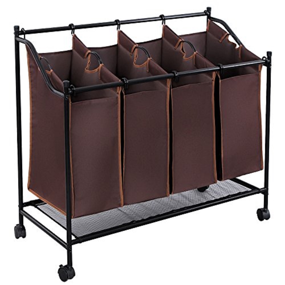 Cesto Para Clasificar Ropa Sucia Estructura de Metal Con Ruedas