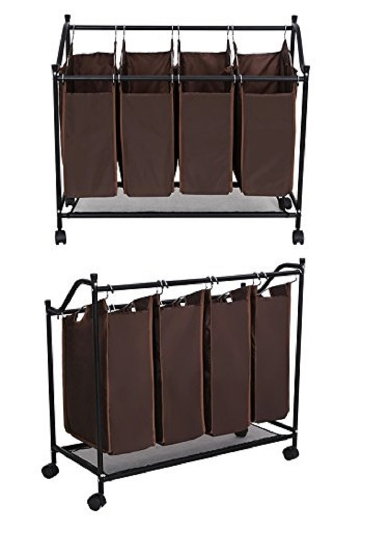 Cesto Para Clasificar Ropa Sucia Estructura de Metal Con Ruedas