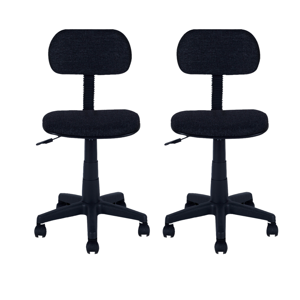 kit paquete 2 Sillas Secretarial Oficina Negro Sillón Palanca Ajustable