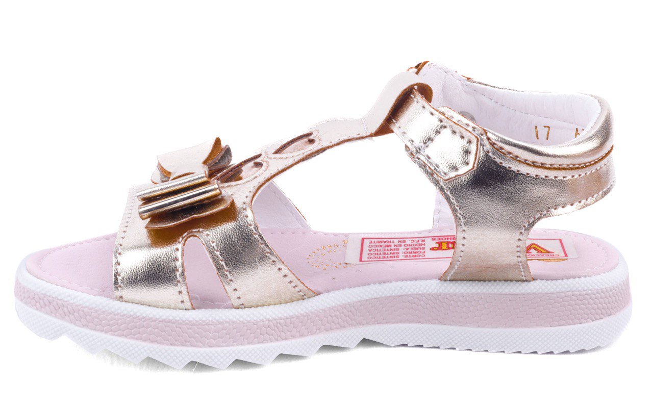 Sandalia Huarache Arco Soporte Niña Flores Playa 54-2-O Oro (12.0 - 21.5)