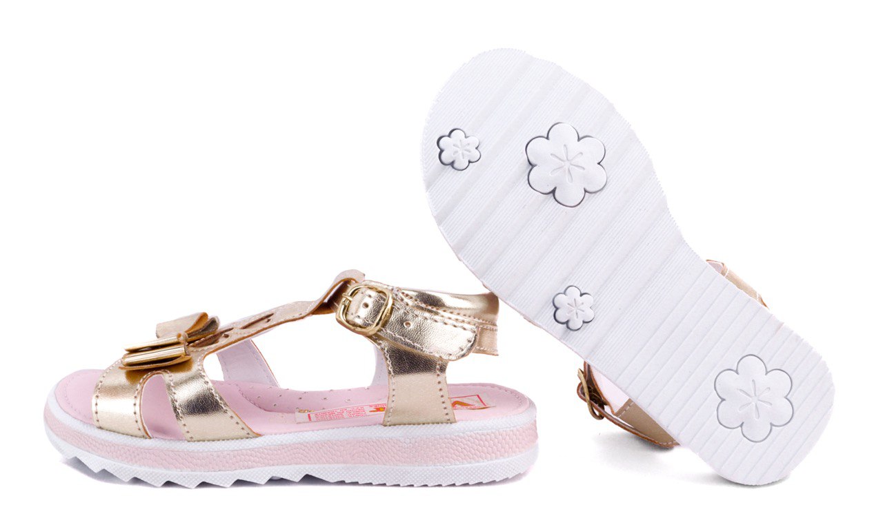 Sandalia Huarache Arco Soporte Niña Flores Playa 54-2-O Oro (12.0 - 21.5)
