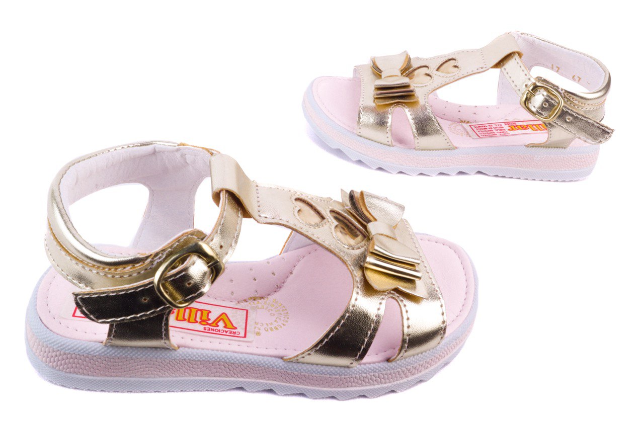 Sandalia Huarache Arco Soporte Niña Flores Playa 54-2-O Oro (12.0 - 21.5)