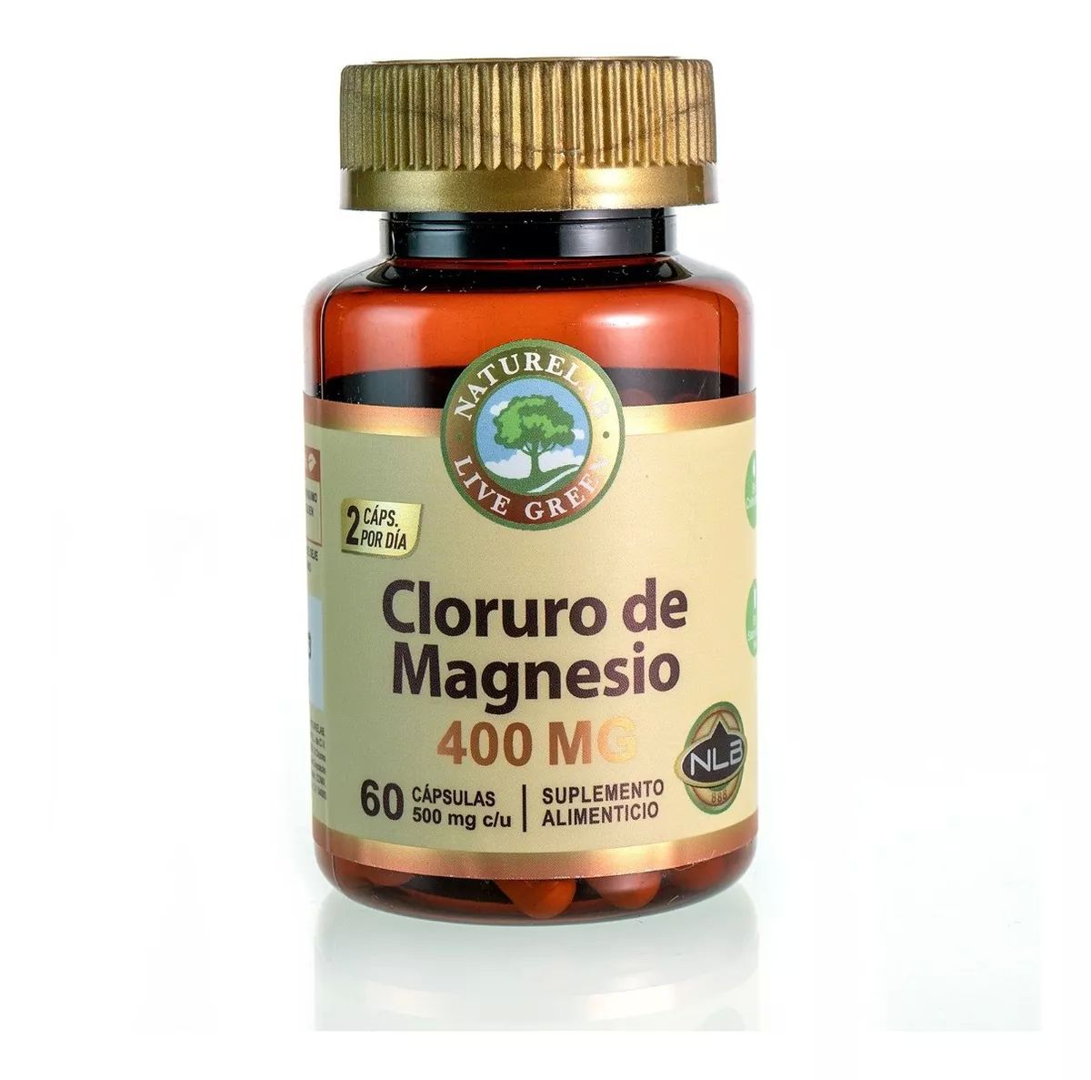 Cloruro De Magnesio - 60 Cápsulas De 400mg - Naturelab