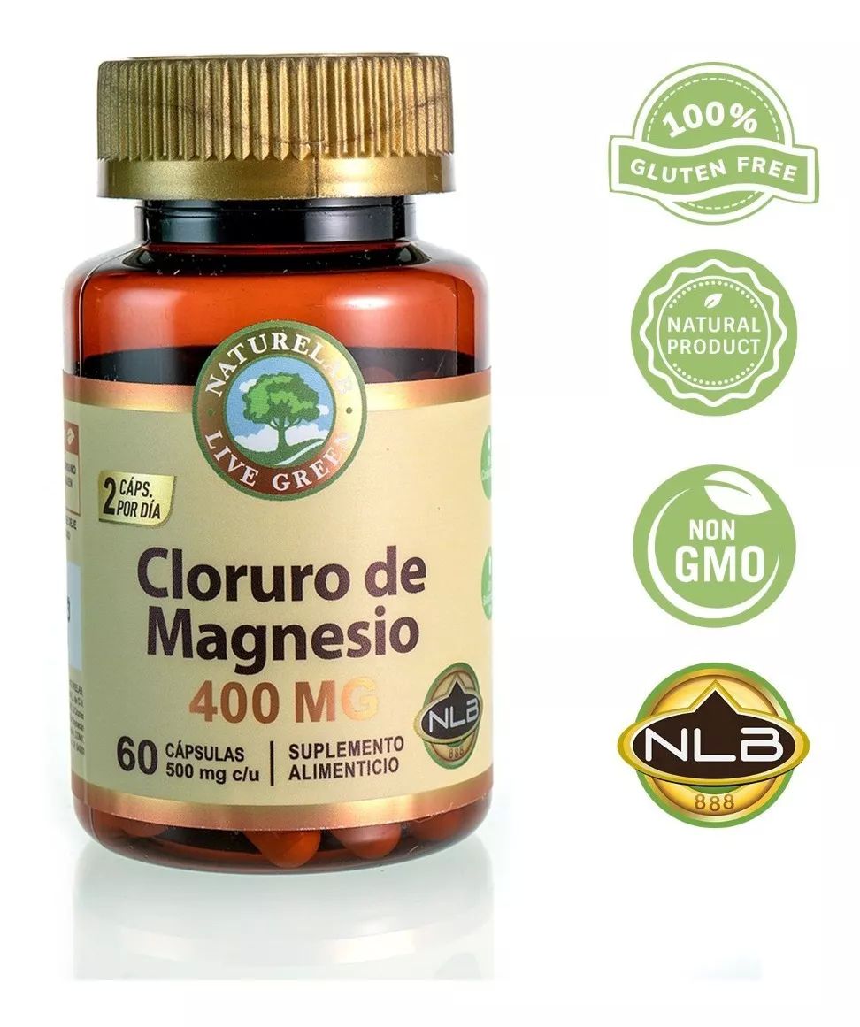 Cloruro De Magnesio - 60 Cápsulas De 400mg - Naturelab