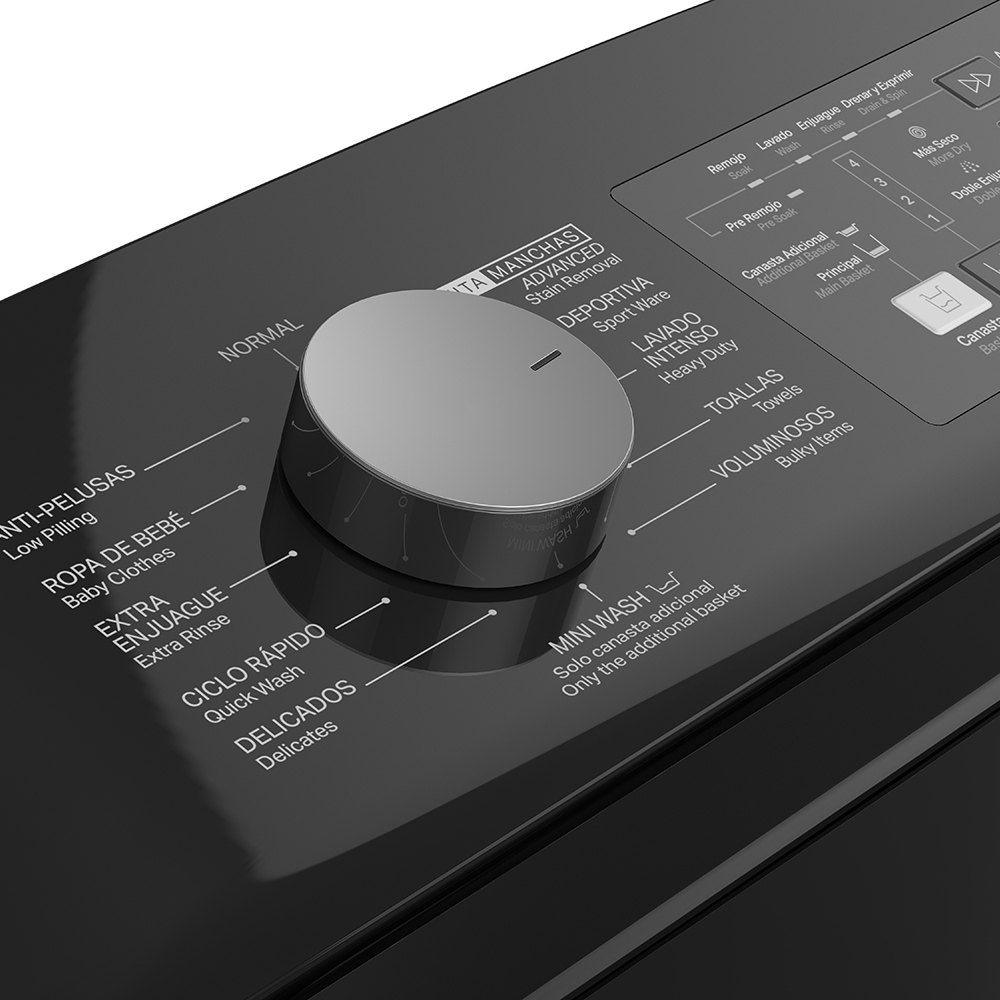 Lavadora Whirlpool Carga Superior 18 kg Xpert Dual Wash Gris WWH18ATALN