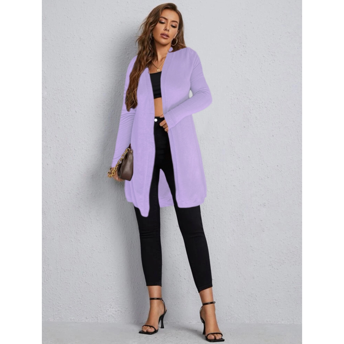 Suéter Mujer Moda Sweater Dama Abierto Tejido Punto Diseño Colorido