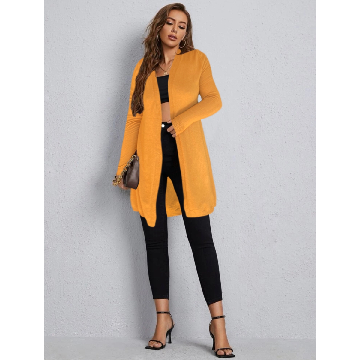 Suéter Mujer Moda Sweater Dama Abierto Tejido Punto Diseño Colorido