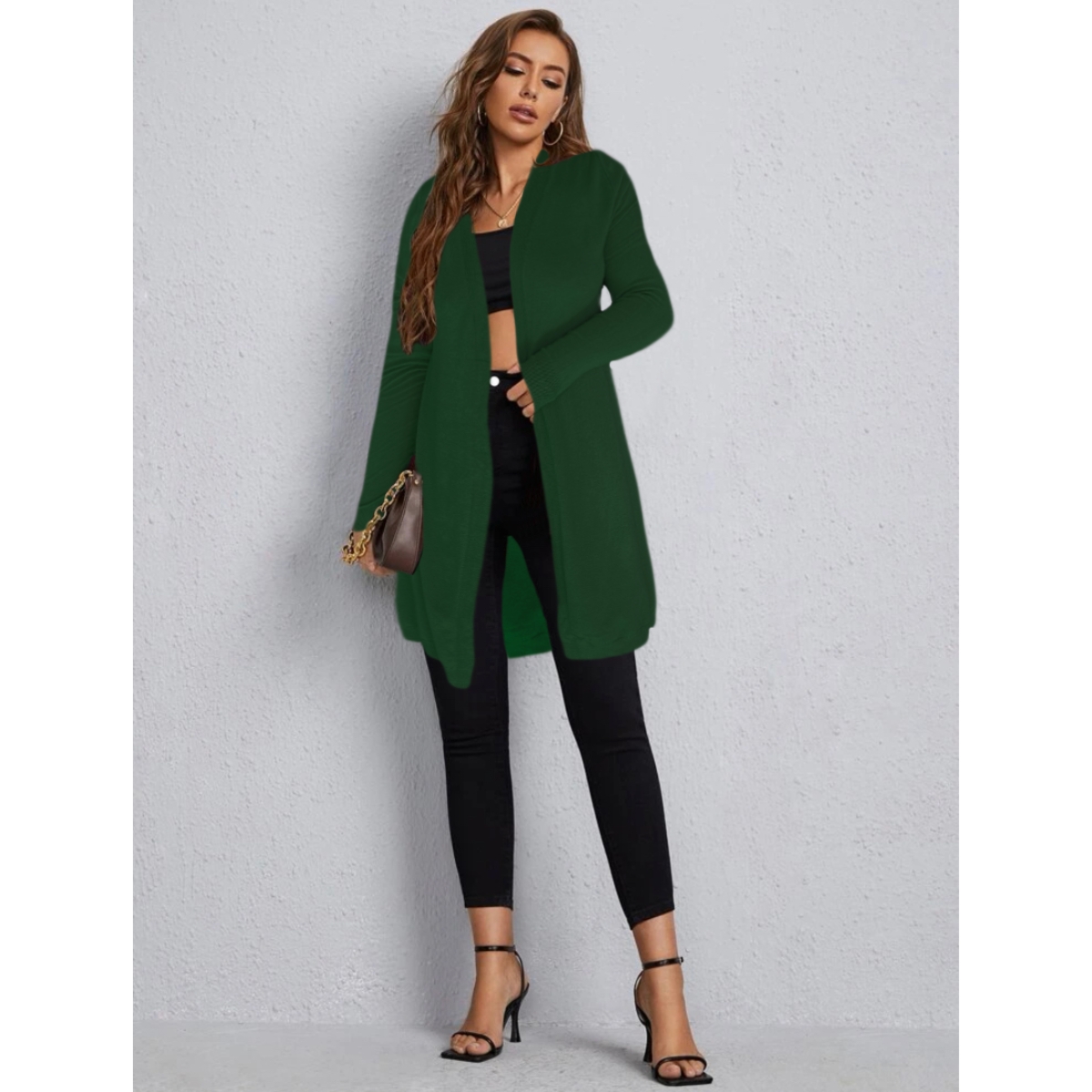 Suéter Mujer Moda Sweater Dama Abierto Tejido Punto Diseño Colorido