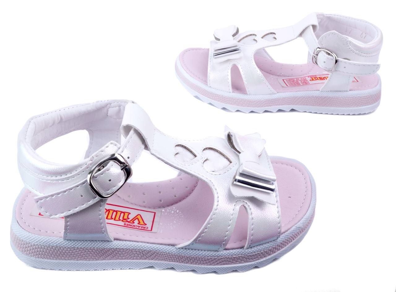 Sandalia Huarache Arco Soporte Niña Mariposas 59 Blanco 
