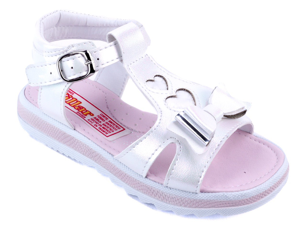 Sandalia Huarache Arco Soporte Niña Mariposas 59 Blanco 