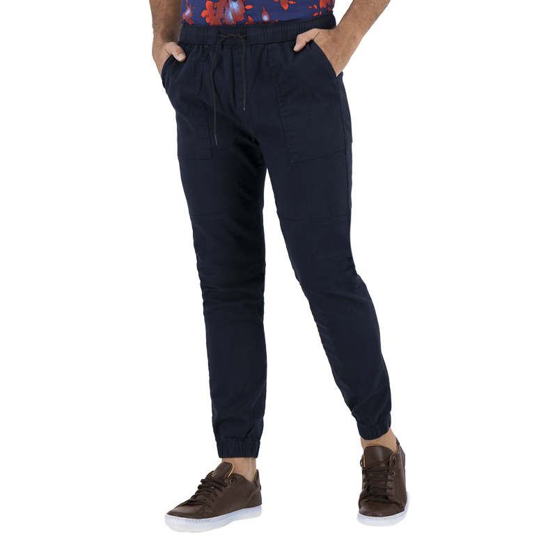 Jogger Fashion Skinny De Gabardina Premium para Hombre Holstone - Azul Marino