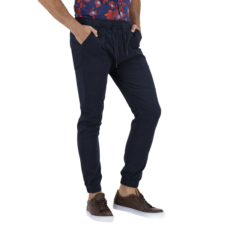 Jogger Fashion Skinny De Gabardina Premium para Hombre Holstone - Azul Marino