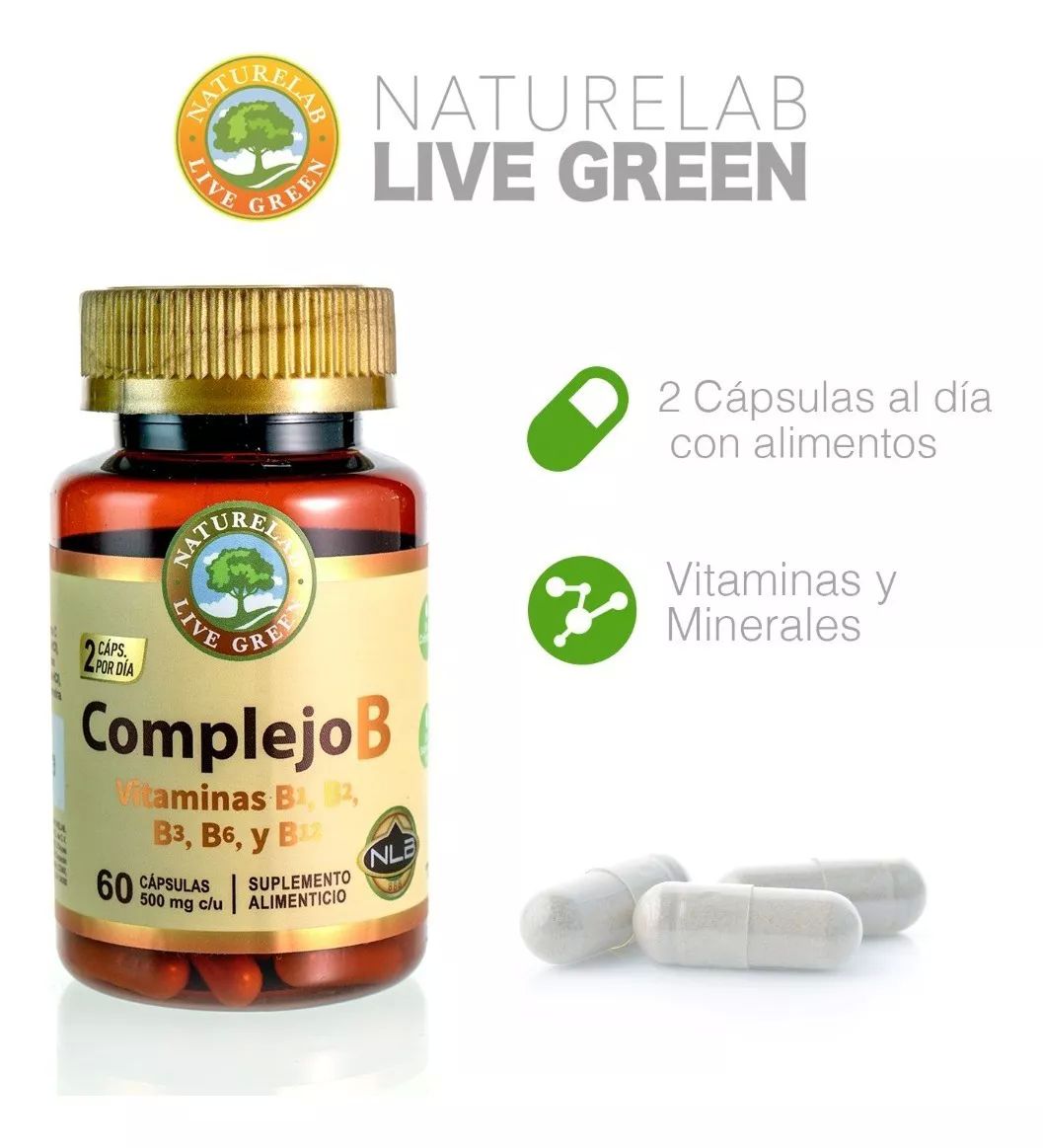 Complejo B - 60 Cápsulas De 500mg - Naturelab