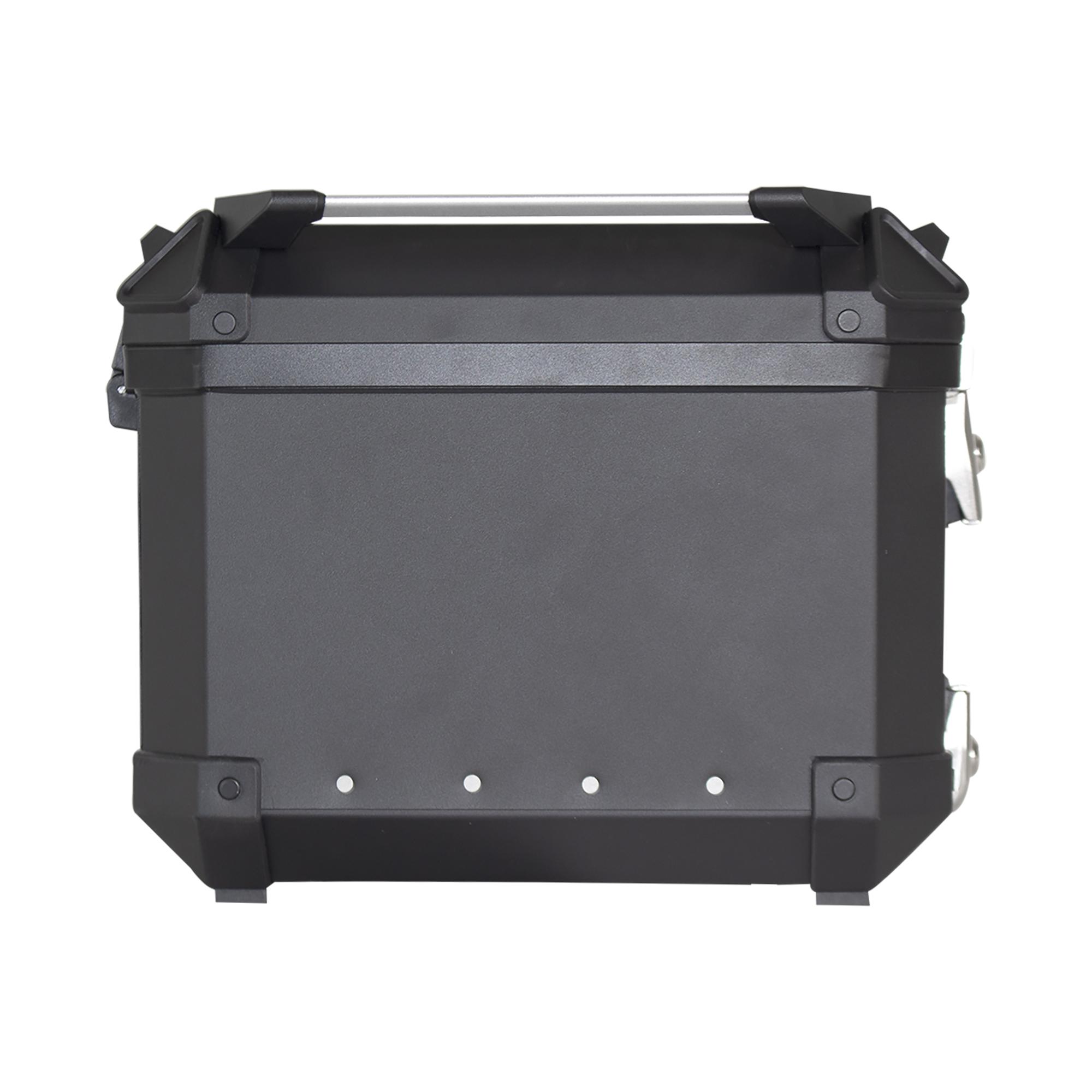 TOP CASE KOHL NEGRO 50 LTS DE  ALUMINIO UNIVERSAL CON PLATO DE MONTAJE UNIVERSAL