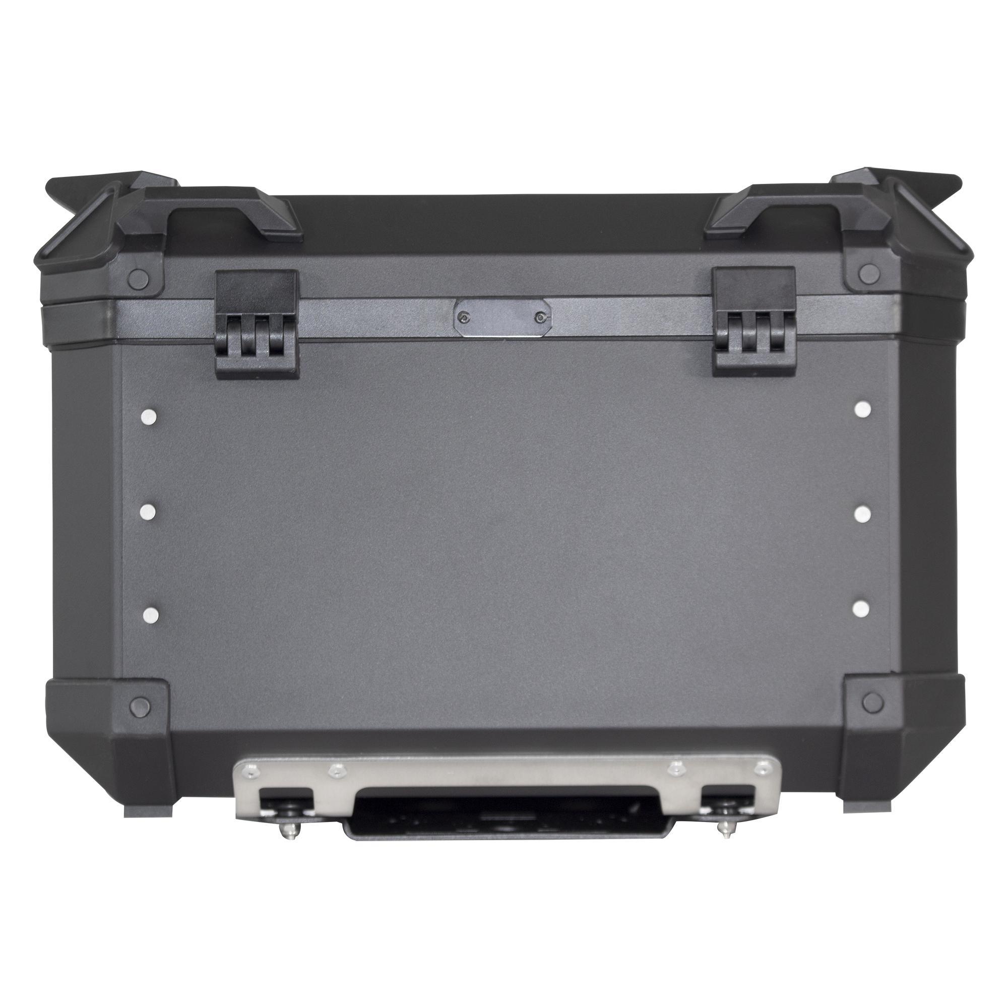 TOP CASE KOHL NEGRO 50 LTS DE  ALUMINIO UNIVERSAL CON PLATO DE MONTAJE UNIVERSAL