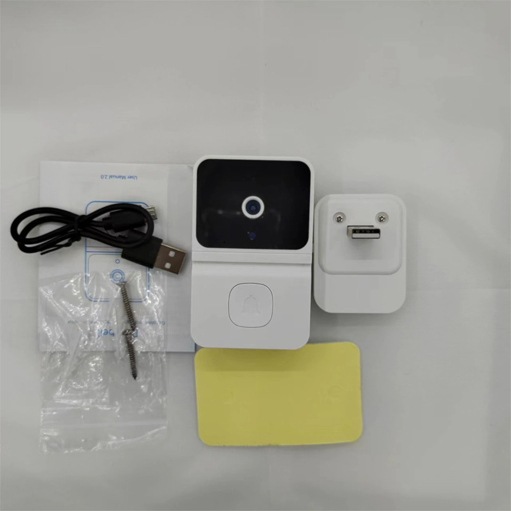 Mini Timbre inalámbrico Wifi inteligente con cámara, visión nocturna con intercomunicador, recargable, 2.4G