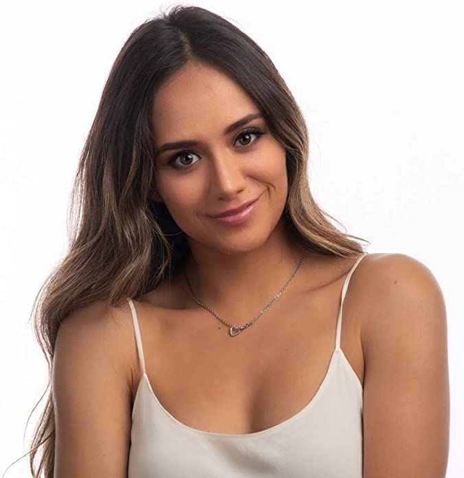 LuckyLy Collar para Mujer con Dije de Corazón e Infinito con Zirconia Cúbica , Cadena de Acero Inoxidable Mujer con Baño de Oro 18k - Modelo Nia