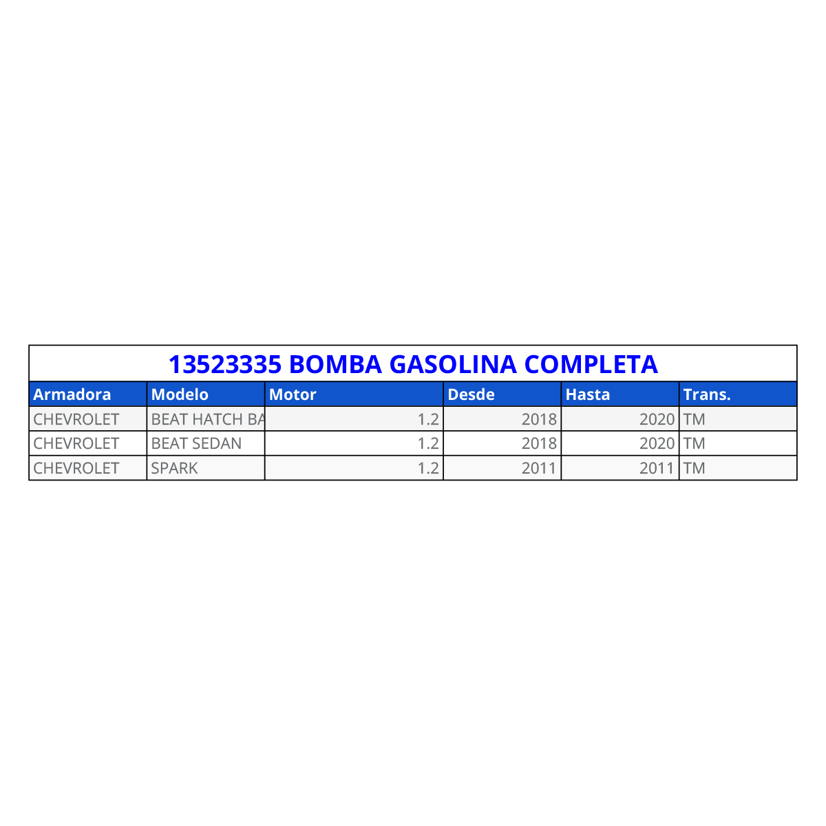 Bomba Gasolina Original Chevrolet Spark Y Beat (2011-2019)