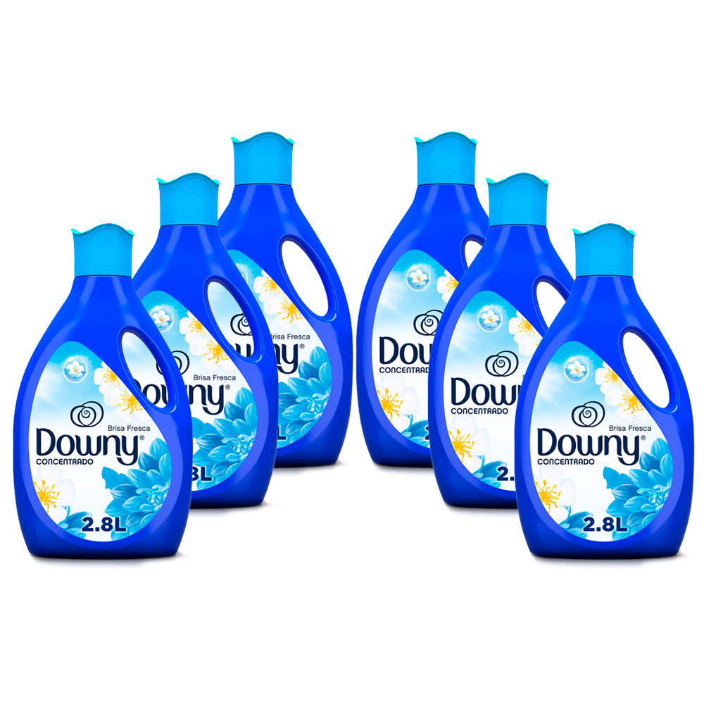 Pack de 6 pzs de Downy Suavizante Líquido Brisa Fresca 2,8L c/u