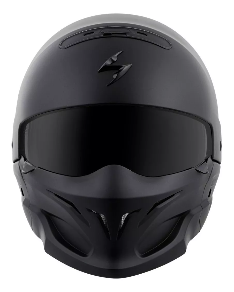 CASCO SCORPION COVERT NEGRO MATE MODULAR HARLEY DAVIDSON 3 EN 1 CERTIFICADO 
