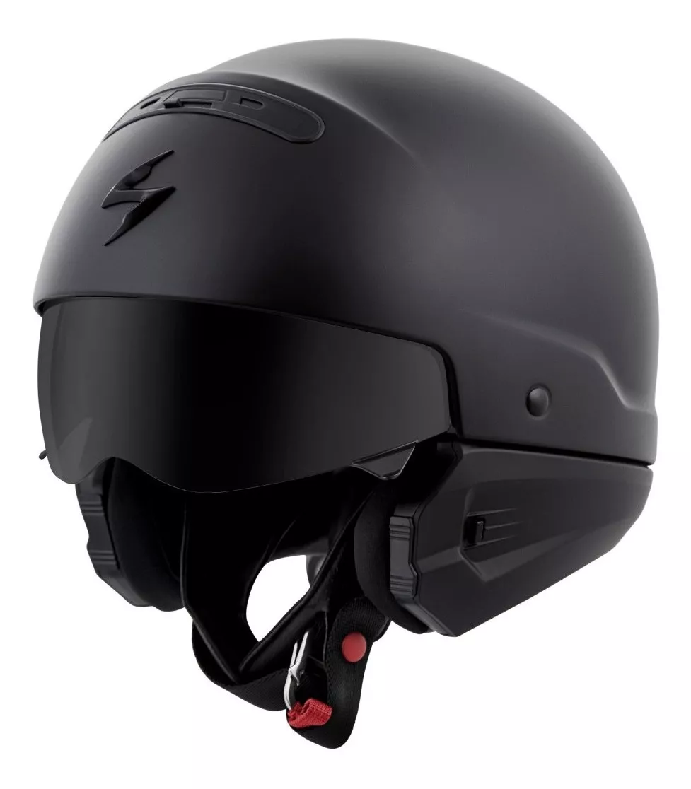 CASCO SCORPION COVERT NEGRO MATE MODULAR HARLEY DAVIDSON 3 EN 1 CERTIFICADO 