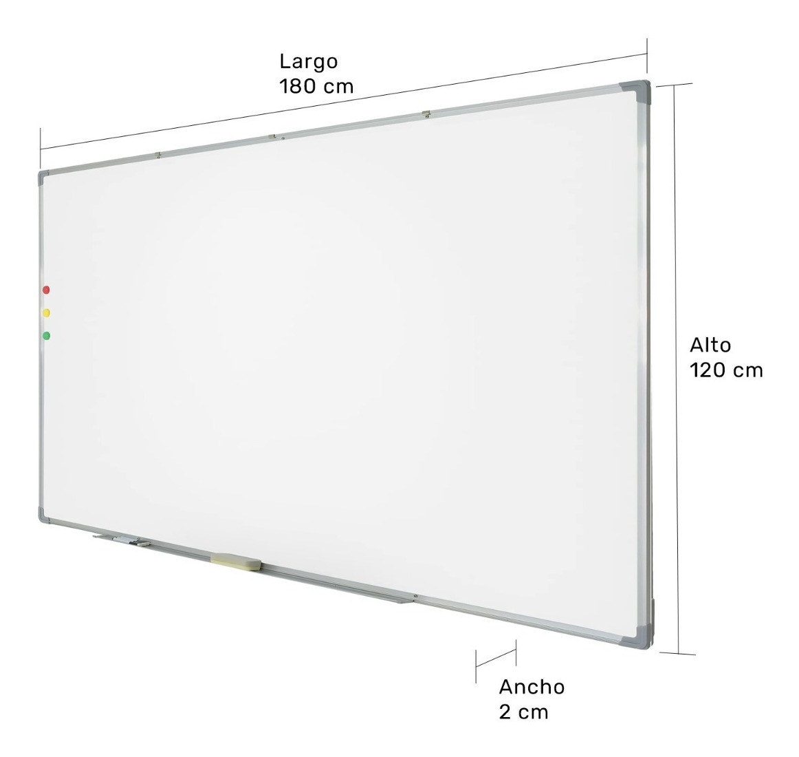 Pizarron Blanco 180x120 cm Alta Calidad + Plumones Regalo