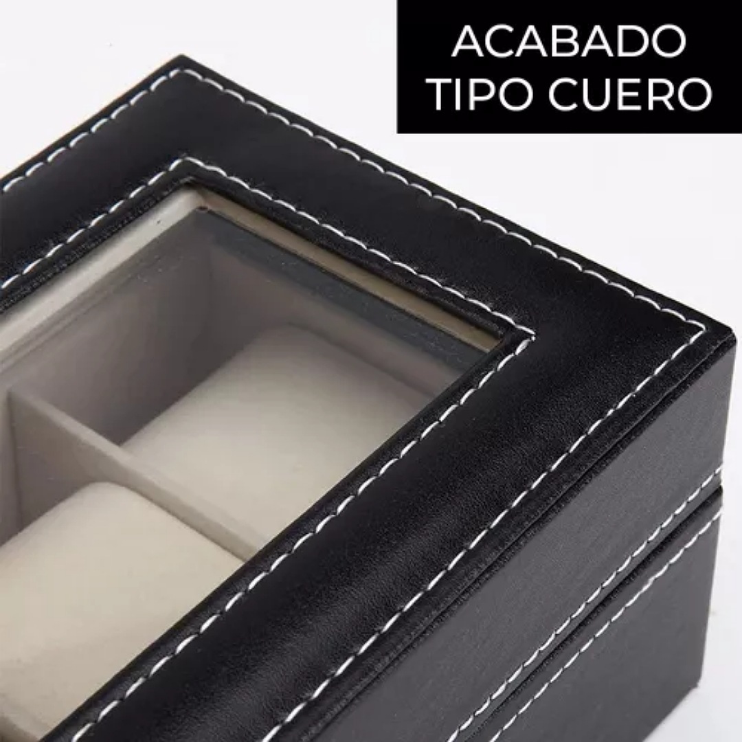Estuche Para Relojes Exhibidor Con Almohadillas 6 Espacios