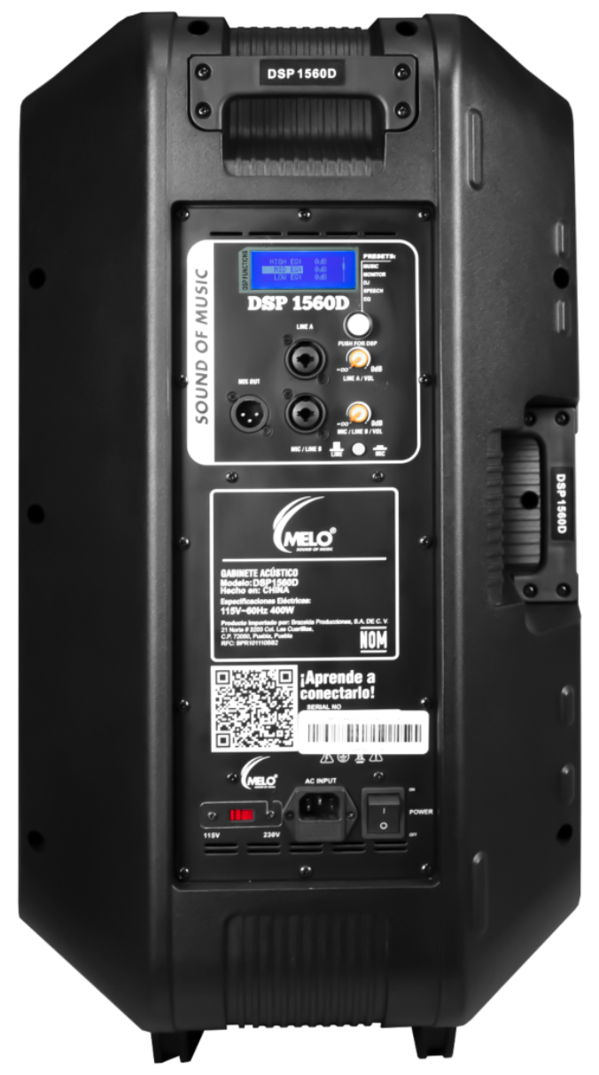 Altavoz Amplificado 15" 500w MELO DSP1560D