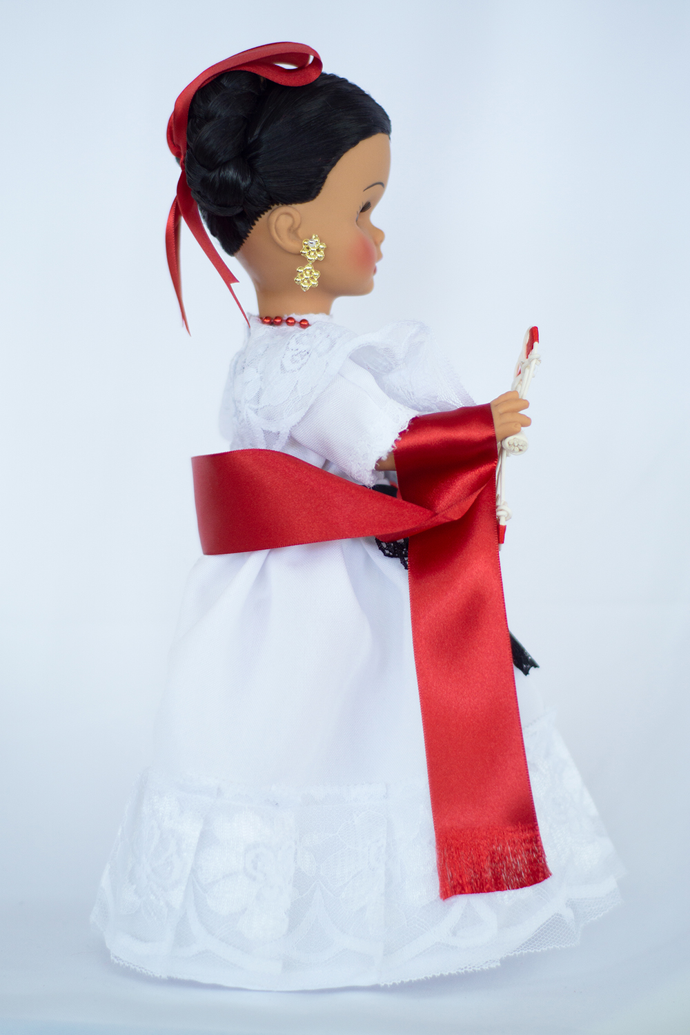 Eulalia Colecciones- Muñeca Mexicana Modelo Veracruz. Pieza de colección de 38 cm. Hecha a Mano. Creación Original, variedad de colores en telas, detalles y accesorios.