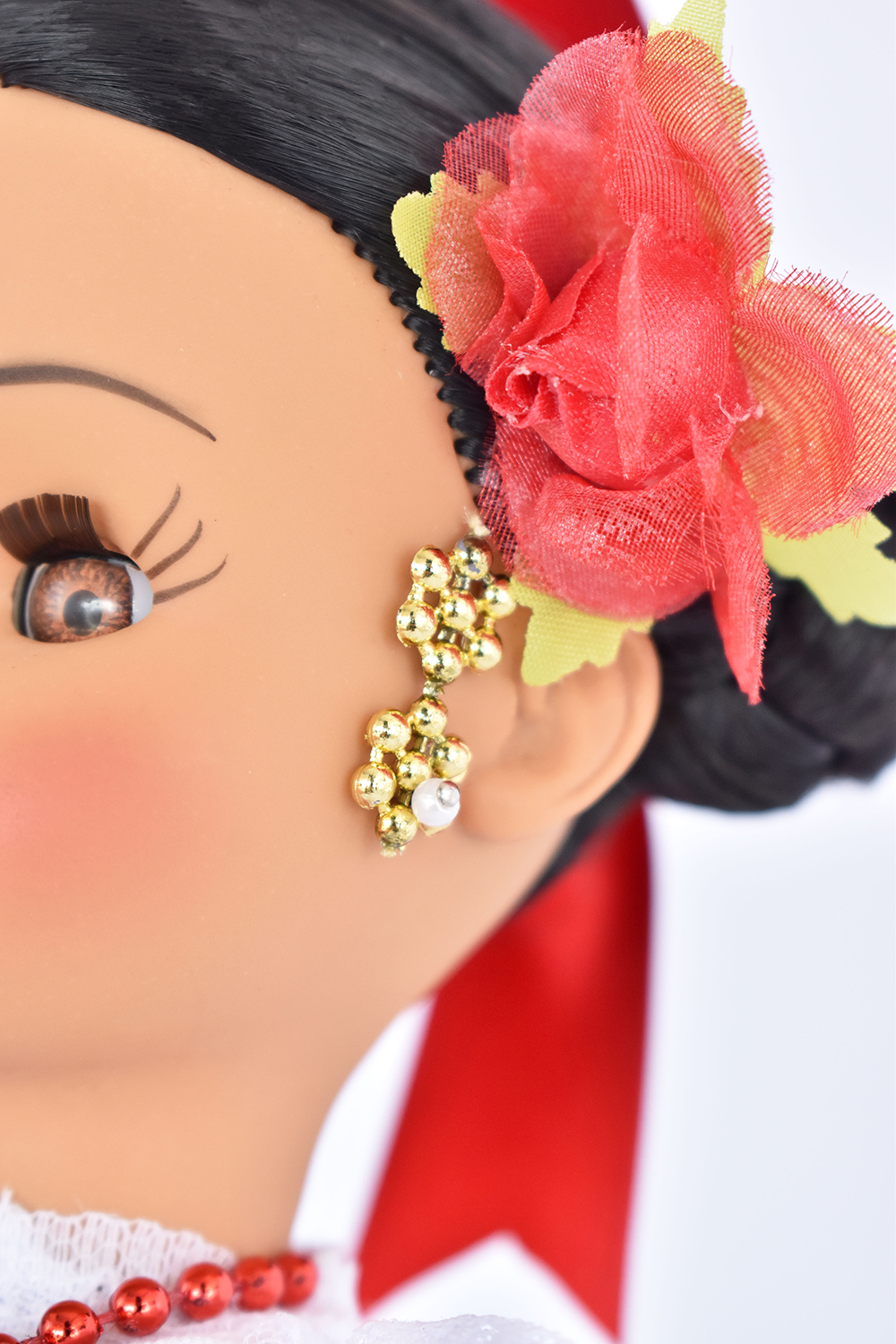 Eulalia Colecciones- Muñeca Mexicana Modelo Veracruz. Pieza de colección de 38 cm. Hecha a Mano. Creación Original, variedad de colores en telas, detalles y accesorios.