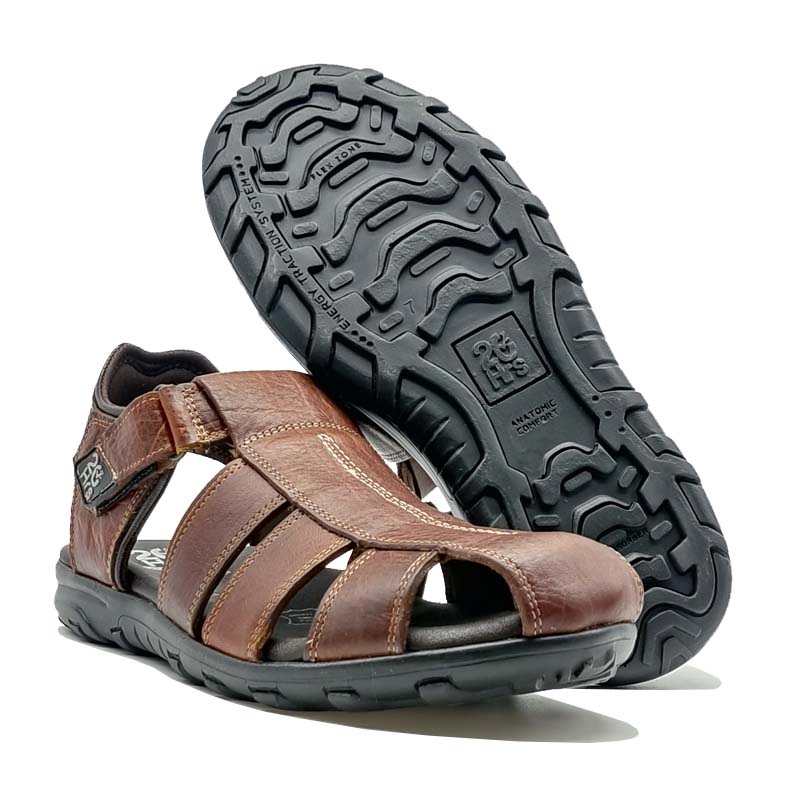 Huarache 20hrs 405 Café Hombre Sandalia 100% Piel Memory Foam Calor Playa